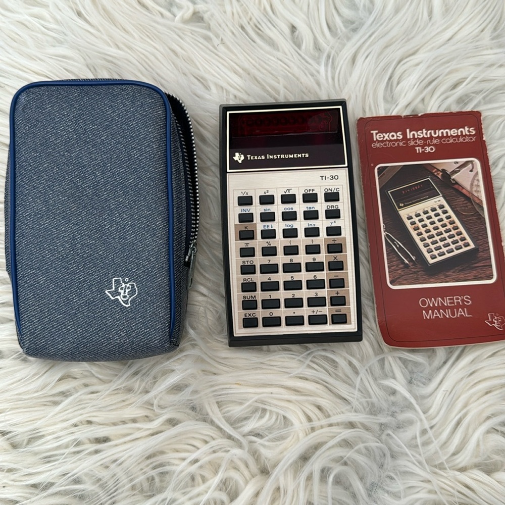 Texas Instruments Vintage 1978 TI-30 Electronic Slide Rule Calculator